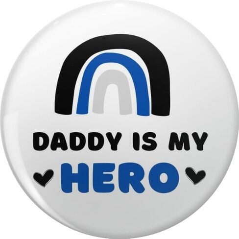 Daddy Is My Hero Police Rainbow Metal Lapel Pin Tie Tack Pinback 0.75" in Saudi Arabia