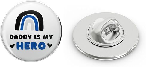 Daddy Is My Hero Police Rainbow Metal Lapel Pin Tie Tack Pinback 0.75" in Saudi Arabia