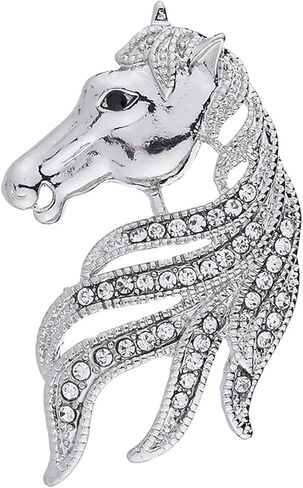 Dreuyet Horse Brooch Pin Horse Racing Suit Lapel Pin for Women Men Rhinestone Antique Gold Horse Animal Brooch Clothing Outfits Accessory Jewelry in Saudi Arabia