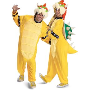 Super Mario Bowser Costume for Adults, Official Nintendo Bowser Hooded Jumpsuit in Saudi Arabia