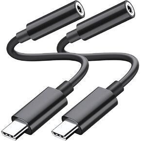 محول USB C إلى 3.5 مم (حزمة ، أبيض)-محول صوت DAC لـ iPhone 15/Pro ، Samsung S23 ، iPad Pro ، Pixel 7-16bit/48khz Aux مع MIC للسيارة ، الألعاب ، الألعاب in Kuwait