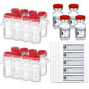 20 Sealed Sterile Empty Vials with Self Healing Injection Port Glass Penicillin Bottle with 20 Label Stickers(3ml) in Kuwait