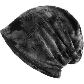 قبعة DOCILA المترهلة للرجال من القطن المطبوع على الموضة، قبعة جمجمة يومية قابلة للتمدد، قبعة تخزين ناعمة للشتاء والخريف والربيع in Kuwait