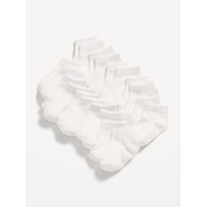 Old Navy Unisex 10-Pack Ankle Socks for Toddler & Baby - White in Saudi Arabia