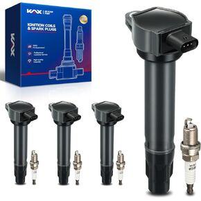 OEM Performance Set of 4 Ignition Coils & Double Iridium Spark Plugs - Compatible with 2008-2012 Honda Accord, 2012-2015 Civic, 2010-2014 CR-V, 2013-2015 Acura ILX in Kuwait