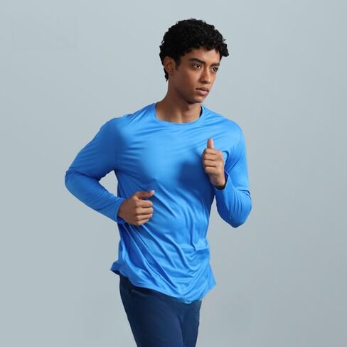 Men’s Quick-Dry Long Sleeve Athletic Shirt, Lightweight Breathable Moisture-Wicking Running Top for Sports and Gym in Saudi Arabia