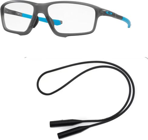 Oakley OX8080 Eyeglasses Bundle: OX 8080 808001 Satin Grey Smoke and Universal Anti-slip Silicone Leash in Saudi Arabia