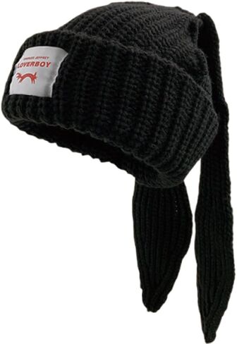 KORADI Womens Beanies Cute Cat Ears Knit Hats Mens Cuffed Skull Cap Winter Warm Ski Hat Unisex Y2k Thick Caps for Gift in Saudi Arabia