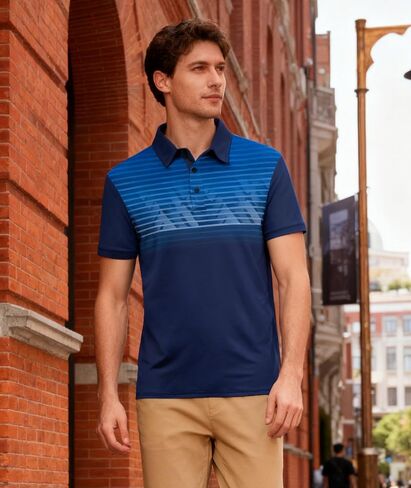 Men's Basic Short Sleeve Polo - Gym Warm-Ups, Casual Dates, Errands in Saudi Arabia