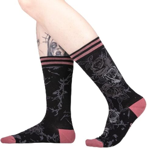 FootClothes Nocturnal Goth Crew Socks Adult Unisex OSFM in Saudi Arabia