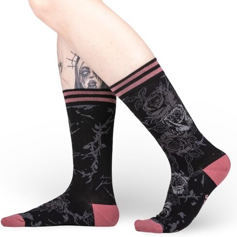 FootClothes Nocturnal Goth Crew Socks Adult Unisex OSFM in Saudi Arabia