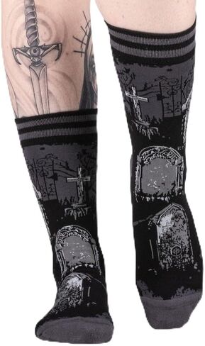 FootClothes Nocturnal Goth Crew Socks Adult Unisex OSFM in Saudi Arabia
