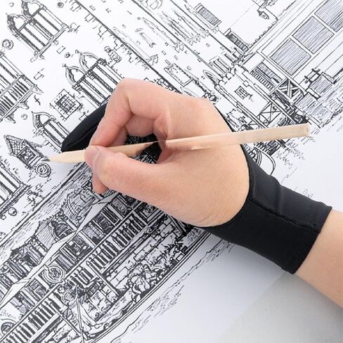 قفاز رسم قطعة واحدة من SRHVJ يناسب اليد اليسرى واليمنى لكمبيوتر لوحي الرسم الرقمي، iPad، ورسم الورق in Kuwait