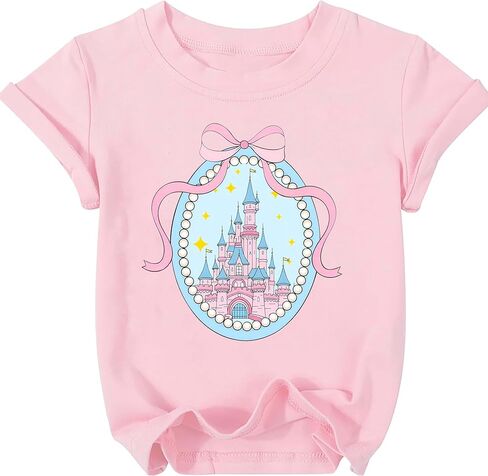 Magical Shirt for Girls Magic Kingdom Graphic Tshirt Cute Family Vacation Kids Short Sleeve Tops in Saudi Arabia