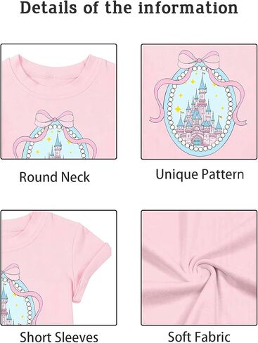 Magical Shirt for Girls Magic Kingdom Graphic Tshirt Cute Family Vacation Kids Short Sleeve Tops in Saudi Arabia