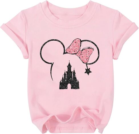 Magical Shirt for Girls Magic Kingdom Graphic Tshirt Cute Family Vacation Kids Short Sleeve Tops in Saudi Arabia