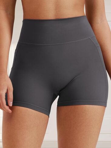 Women's Biker Shorts with Pockets Workout Gym Shorts NAS High Waist Tummy Control Running Yoga Shorts in Saudi Arabia