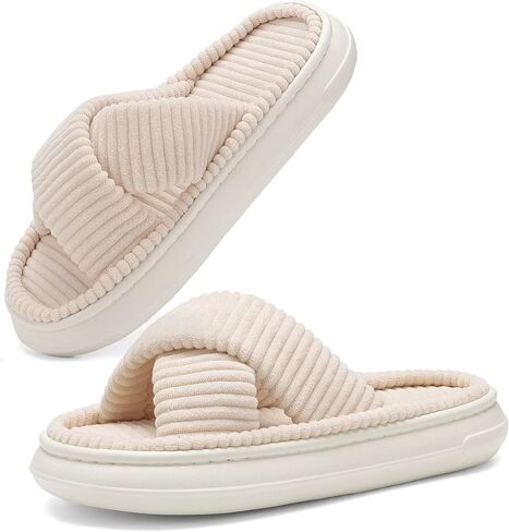 Women's Easy Slide Platform Slippers Open Toe Summer Durable Indoor Outdoor Home Shoes in Saudi Arabia