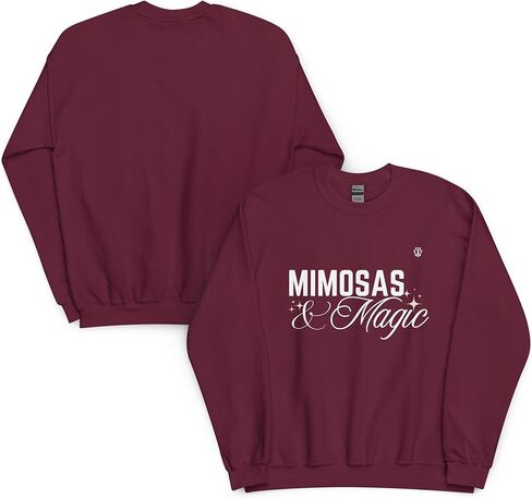 Mimosas & Magic Sweatshirt Unisex crewneck aesthetic clothes, casual and stylish – Black in Saudi Arabia