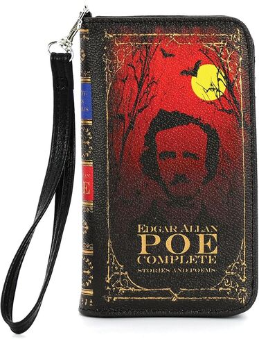 Spookyville Critters Edgar Allan Poe Book Wallet for Women in Saudi Arabia