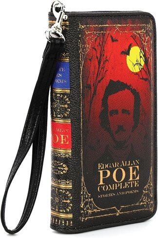Spookyville Critters Edgar Allan Poe Book Wallet for Women in Saudi Arabia