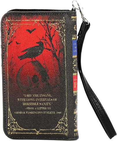 Spookyville Critters Edgar Allan Poe Book Wallet for Women in Saudi Arabia