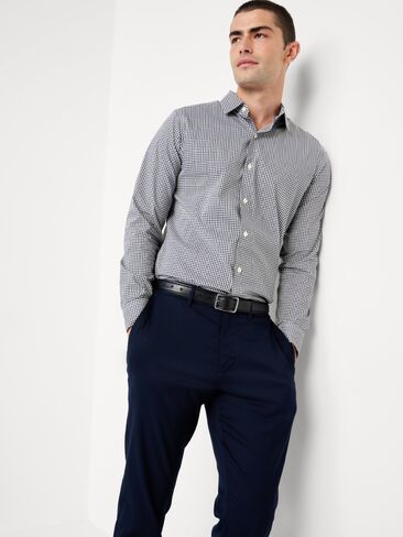 قميص Old Navy Slim Fit Pro Signature Performance - قماش قطني أزرق in Saudi Arabia