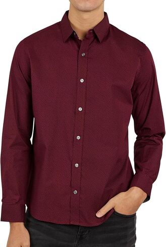 DKNY Men's Knit Long Sleeve Button Down Sport Shirt, Gray XXL in Saudi Arabia