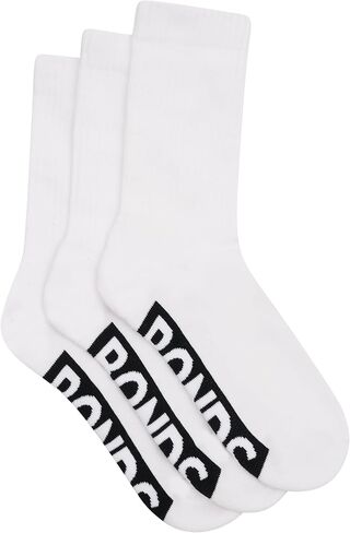 Bonds mens Crew Socks With Cushioned Sole in Stretchy Cotton Rich Blend, Unisex 3-pack in Saudi Arabia
