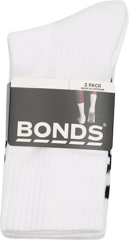 Bonds mens Crew Socks With Cushioned Sole in Stretchy Cotton Rich Blend, Unisex 3-pack in Saudi Arabia