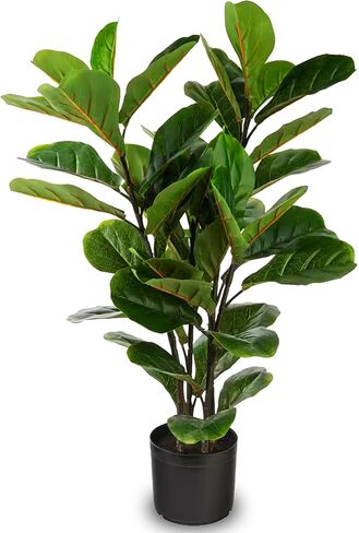 Natureae Decor 2 وحدات Teare Leaf Tree - نباتات المنزل الداخلية والخارجية النابضة بالحياة - مقاومة للأشعة فوق البنفسجية - 35 في و 47 في الأعلى in Kuwait
