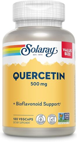 Solaray Quercetin 500 ملغ ، يدعم الجيوب الأنفية ، الجهاز التنفسي ، الوظيفة المناعية ومستويات حمض اليوريك العادية ، صحية ، 90 VEGCAPS in Saudi Arabia