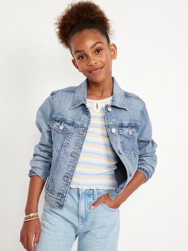 جاكيت Old Navy Jean Trucker للبنات - لون فاتح in Kuwait