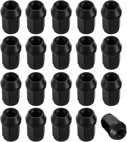 M12x1.5 Car Bulge Acorn Lug Nuts, 20PCS Carbon Steel Closed End Automotive Lug Nut, Vehicle Wheel Nut Replacement Accessories, Compatible with Lacrosse Equinox Impala (Black) in Kuwait