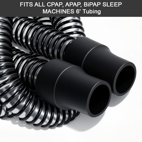 خرطوم CPAP العالمي لأنابيب CPAP بطول 6 أقدام متوافق مع معظم الأجهزة القياسية 22 مم (أسود) in Kuwait