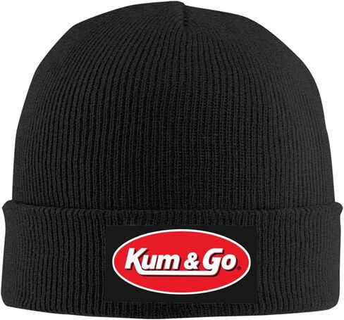 CBNLTHGSB Kum & Go قبعة قبعة متماسكة مكبلة قبعة الشتاء الناعمة تخزين قبعة مترهل أغطية الرأس للكبار الطقس البارد الأسود in Saudi Arabia
