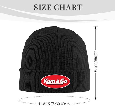 CBNLTHGSB Kum & Go قبعة قبعة متماسكة مكبلة قبعة الشتاء الناعمة تخزين قبعة مترهل أغطية الرأس للكبار الطقس البارد الأسود in Saudi Arabia