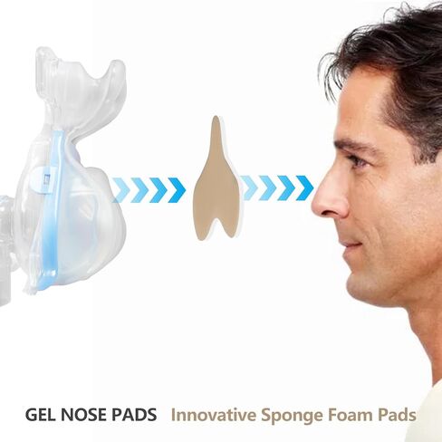 ترقية وسادات رغوة الإسفنج الأنفية CPAP لقناع CPAP Bipap، 4 عبوات من وسادات جسر الأنف الإسفنجية، بطانات قناع CPAP الإسفنجية الناعمة، ختم أفضل يقلل من التهيج، مناسب لمعظم الأقنعة - قياسي in Kuwait