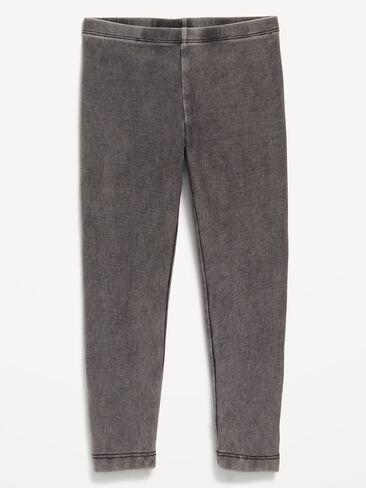 Old Navy Faux-Jean Leggings for Toddler Girls - Gray Wash in Kuwait