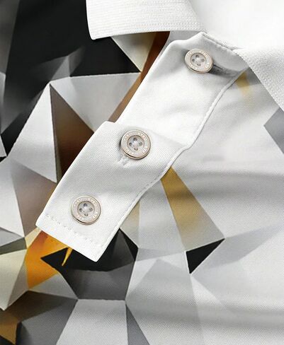 Men Casual Golf Polo Shirt: Short Sleeve Moisture Wicking Graphic Print Clothes in Saudi Arabia