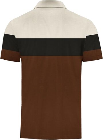 Mens Adult Golf Polo Shirts: Summer Short Sleeve Color Block Dri Fit Clothing in Saudi Arabia