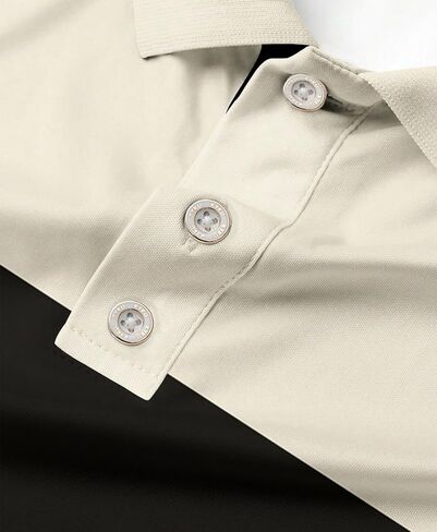 Mens Adult Golf Polo Shirts: Summer Short Sleeve Color Block Dri Fit Clothing in Saudi Arabia
