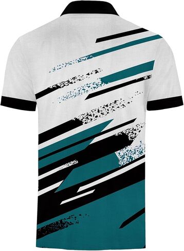 Short Sleeve Polo Shirt Men: Striped Graphic Print Golf Clothes Moisture Wicking in Saudi Arabia
