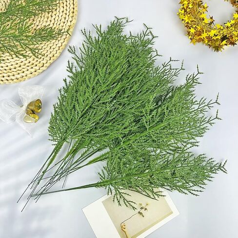 20PCS Artificial Pine Tree Branches Cedar Branches Suitable for Greenery Christmas Decoration DIY Exclusive Vacation Accessories Decoration Items in Saudi Arabia