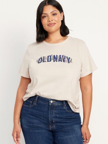 Old Navy EveryWear Logo Graphic T-Shirt - Wish Bone in Kuwait