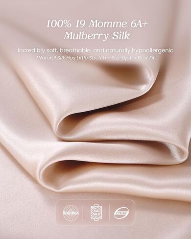 FEELITS 100% Mulberry Silk Pajamas Set for Women - 19 Momme Silk V-Neck Cami & Shorts, Adjustable Spaghetti Straps in Saudi Arabia