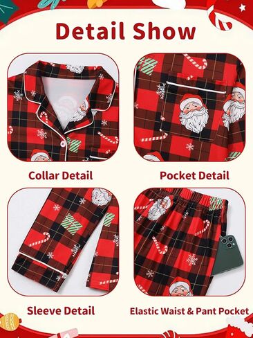 بيجامات عيد الميلاد من KOMEIANA للكبار والنساء والرجال بأزرار سفلية بيجامات للأزواج مجموعات متطابقة ملابس نوم للعطلات ملابس للاستلقاء in Kuwait