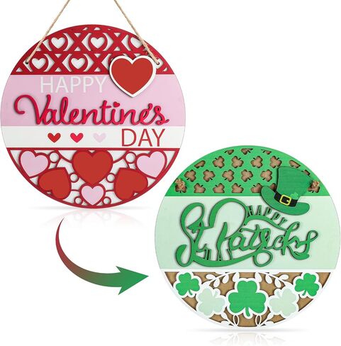 Bucherry Two Sided Fall Winter Door Sign 3D Thickened Wooden Reversible Fall Thanksgiving Decor Christmas Decorations Maple Leaves Snowflakes Welcome Door Sign for Autumn Winter Yard Home Decorations in Saudi Arabia