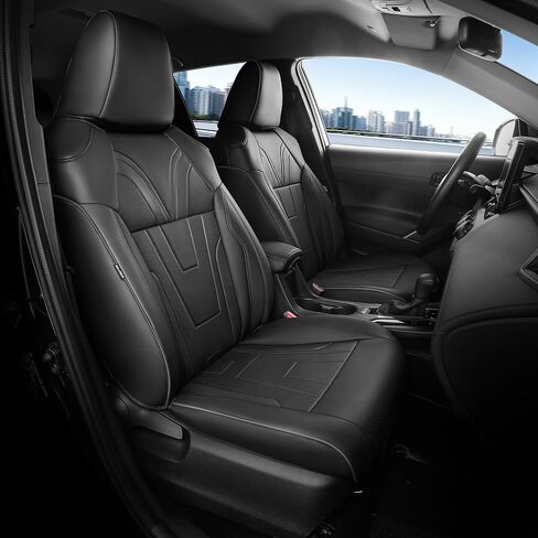 for Toyota Corolla Cross Seat Covers L LE XLE 2021 2022 2023 2024 2025, Custom Car Seat Covers Full Set, Luxury Leather Seat Covers for SUV, Waterproof Car Seat Cover, Black Not for Hybrid in Kuwait