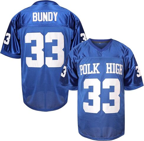 TKJPYWYH AL Bundy Jersey، 33 Polk High Football Jersey قميص أزرق للرجال 90S ملابس الهيب هوب باللون الأبيض in Kuwait